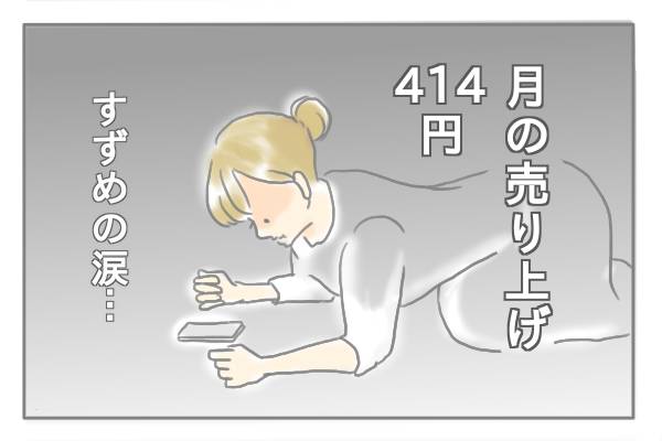 月の売り上げ、なんと414円