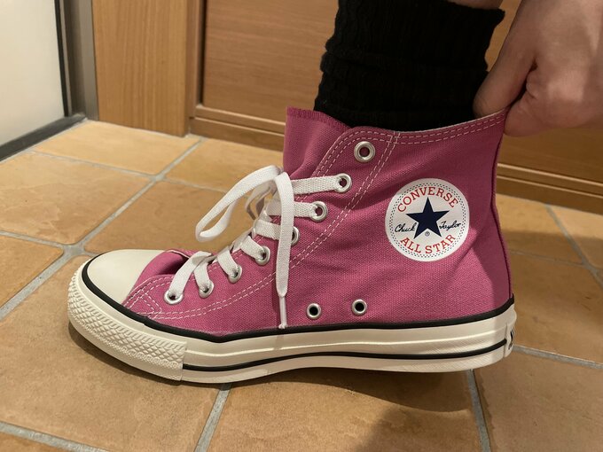 靴を履いている