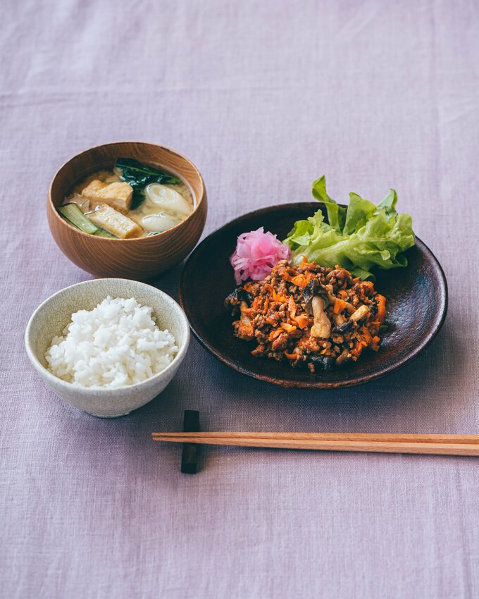 豚ひき肉+シメジ+ニンジンの冷凍パック