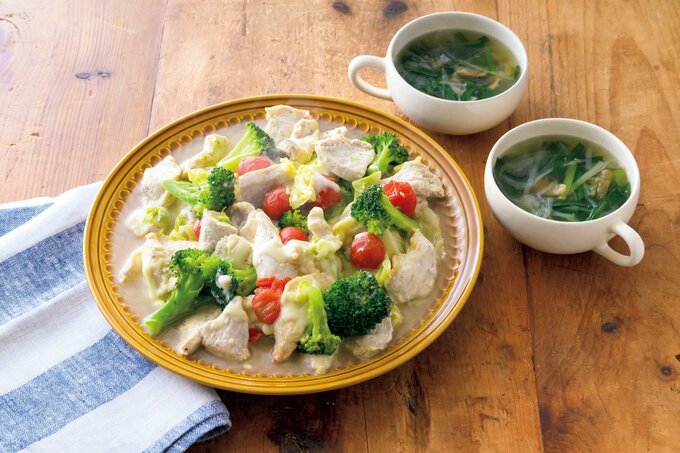 鶏胸肉とキャベツのチーズ蒸し