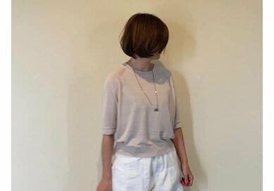 50代「無印良品のニット」着まわしコーデ3つ。初夏まで使えて、簡単にすっきり見え