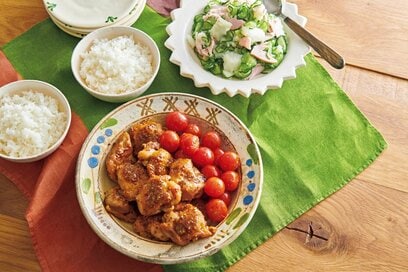 鶏肉のハニーマスタードと長いもポテサラ。15分で完成のスピード献立