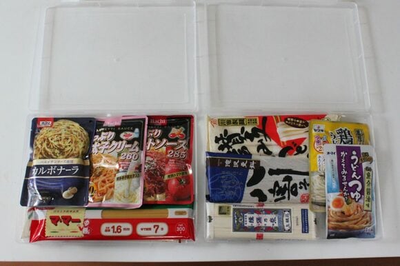 食材ストックはA4ファイルボックスでセット化