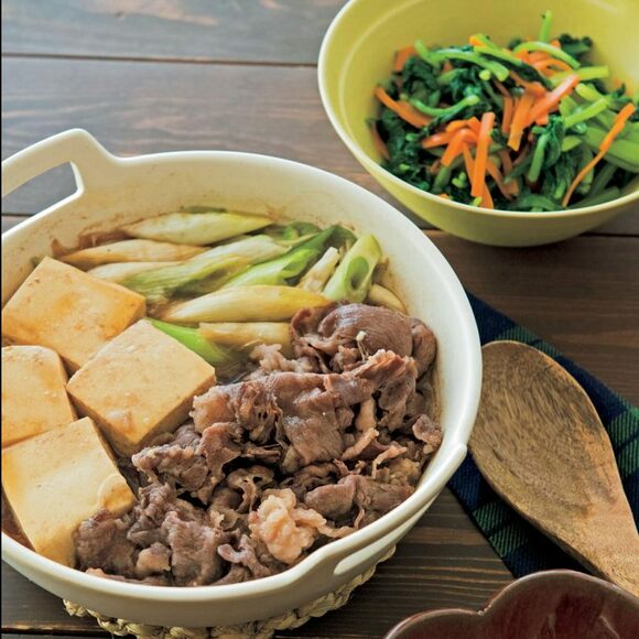 肉豆腐とコマツナ