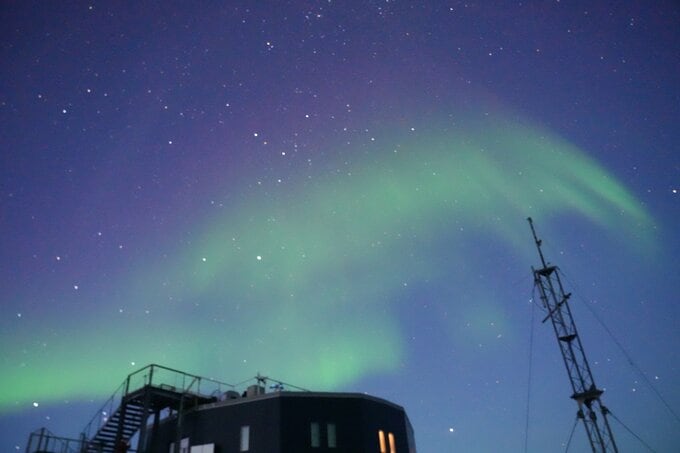 昭和基地から見たオーロラ