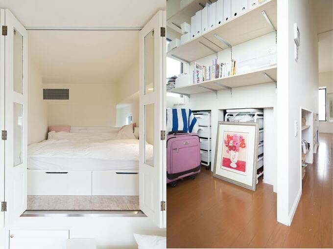 コンパクトな寝室