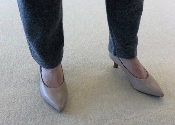 靴を履いた様子前