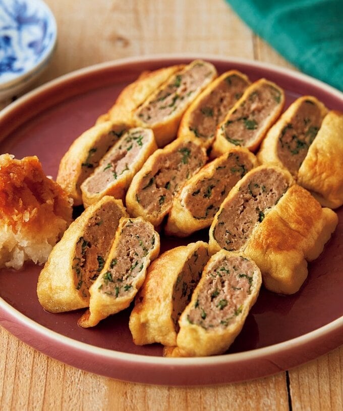 油揚げの肉づめ シソ風味