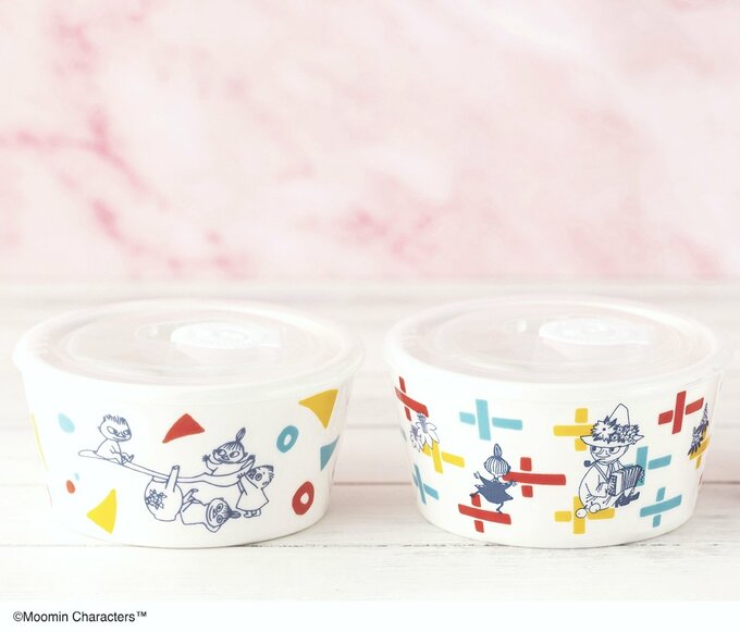 MOOMIN＜ムーミン＞ 磁器の密閉保存容器 豪華２個セット