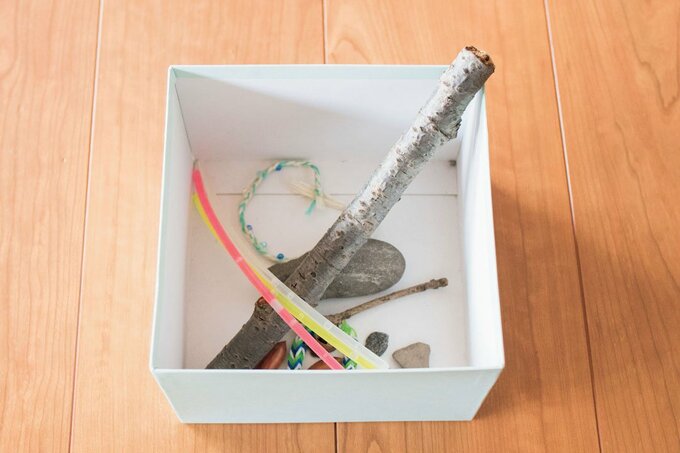 ボックスに枝など