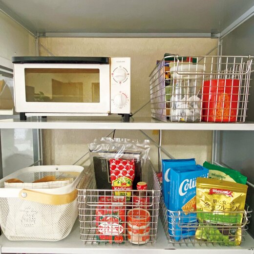 食材ストックはバスケットへ