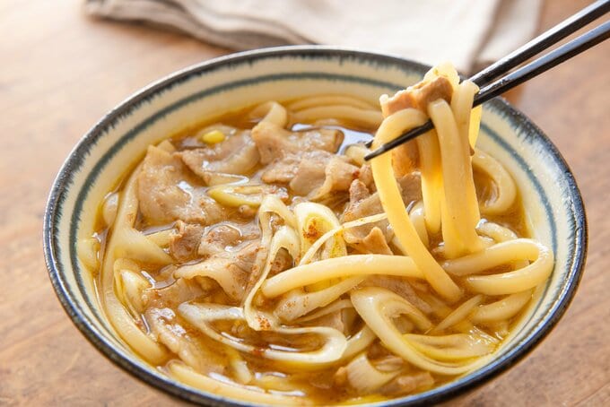 完成したカレーうどん