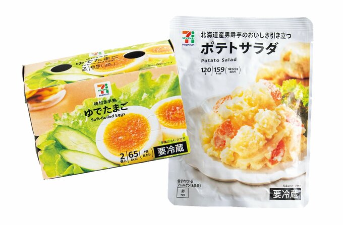 ゆで卵・ポテトサラダ(コンビニ)