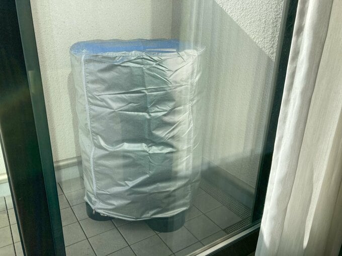 タイヤ置き場と化したベランダ