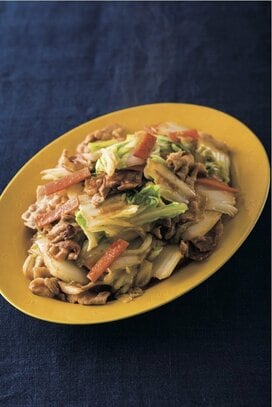 白菜で簡単な回鍋肉。キャベツよりも早く火がとおる！