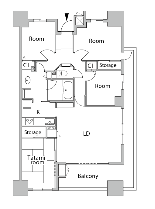 リノベーション前の間取り図