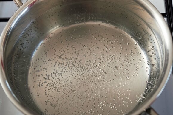 70℃の目安がこの泡