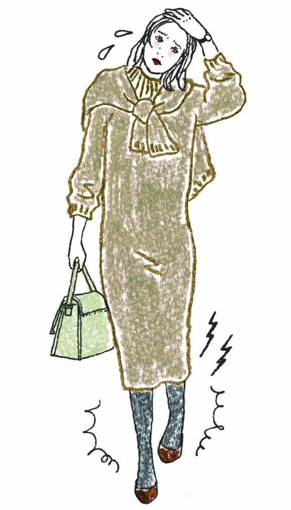 イラスト悩む女性