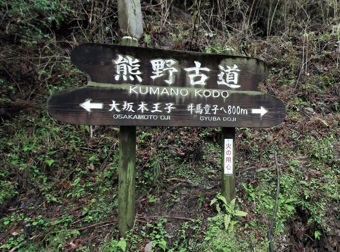 道の駅の目の前を通る国道311号を超えて、すぐのところに、牛馬童子像への道が続いている