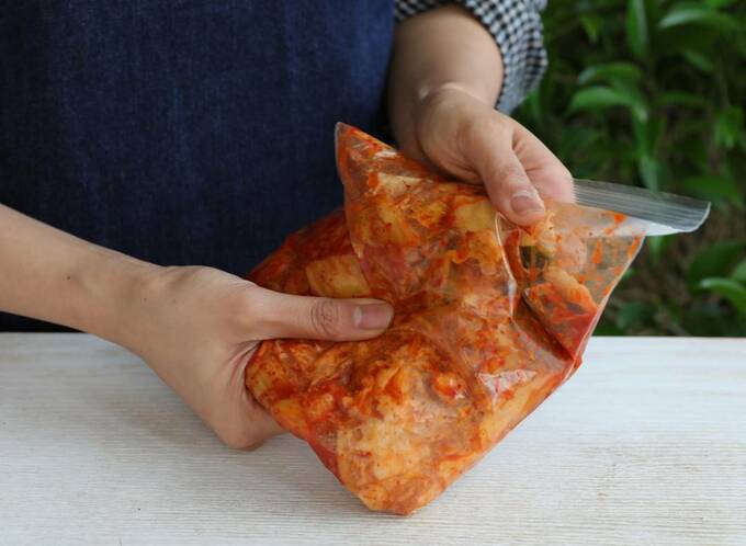 下味冷凍でつくる豚キムチ うま味凝縮で味つけラクちん Esseonline エッセ オンライン