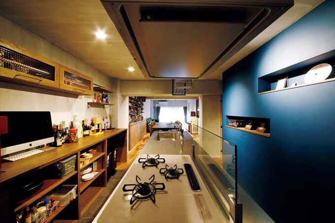 オリジナルのアイランドキッチン