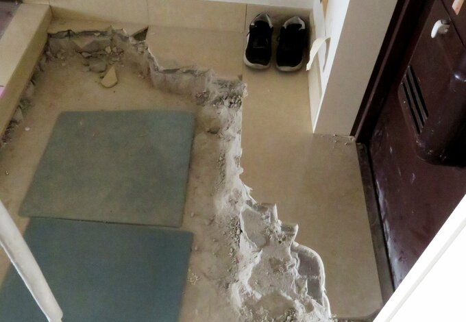 床のコンクリート