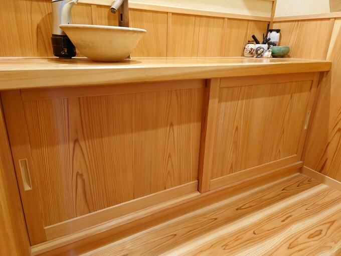 トイレにある手洗い場の収納