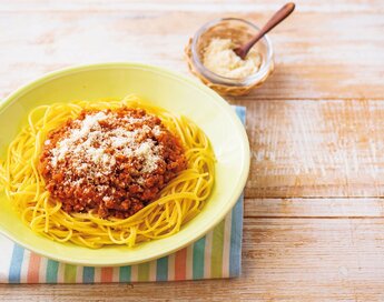 全部レンチン「ミートソースパスタ」レシピ。手間抜きでも味は本格派
