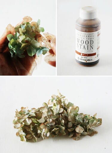 ドライフラワー風の紫陽花