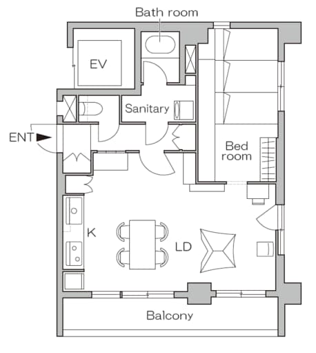 リノベーション後の間取り図