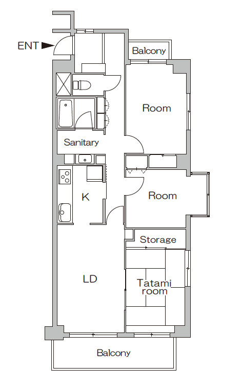 リノベーション前の間取り図