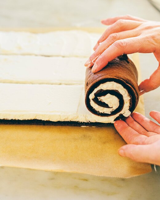 ストライプケーキの作業工程画像