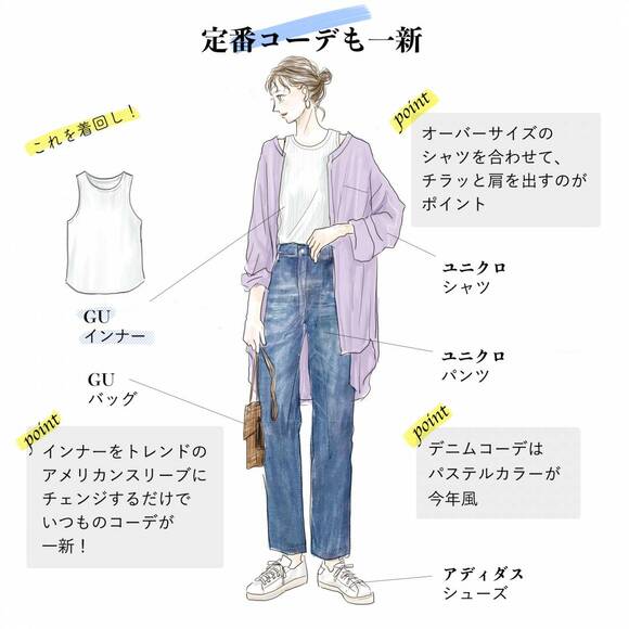 定番コーデも一新