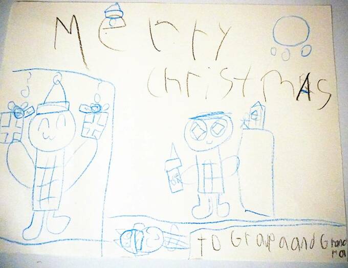 子どもが作ったホリデーカード