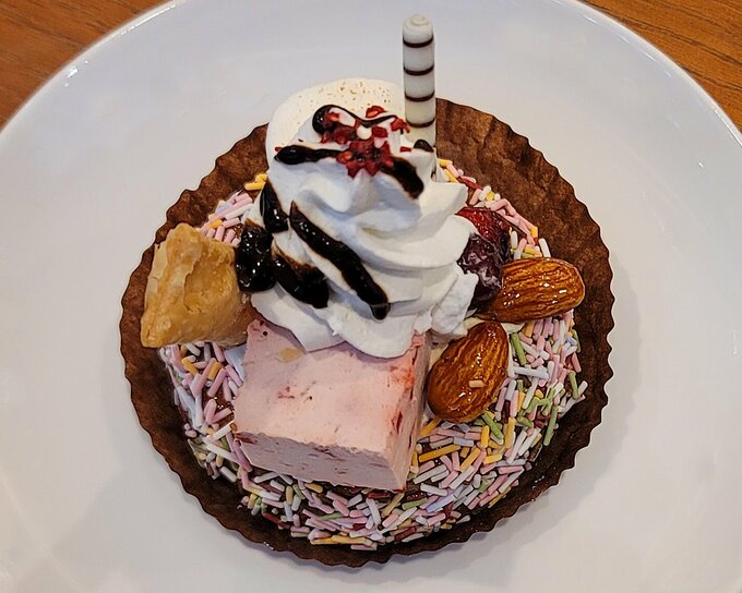上からみたケーキ