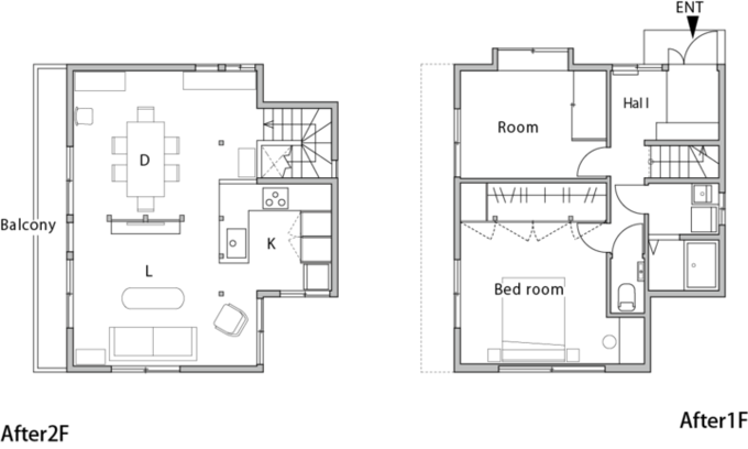 リノベーション後の間取り図