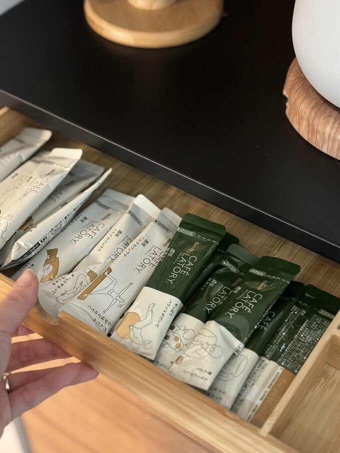 カフェラテスティックたちを収納