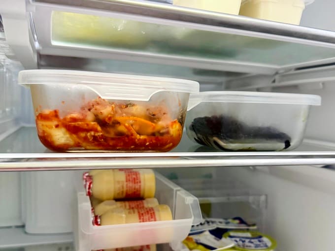 せのおさん冷蔵庫の中の保存容器