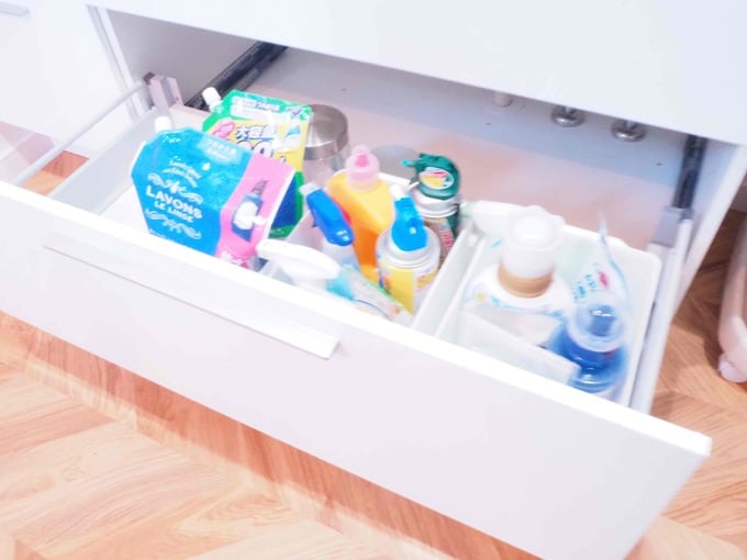 引き出しタイプの洗面台下収納