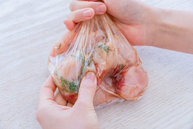 ポリ袋でもみ込み