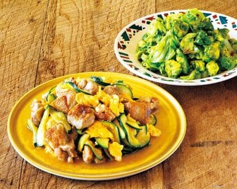 鶏肉とキャベツで2品ダイエット献立。卵でしっかりタンパク質も