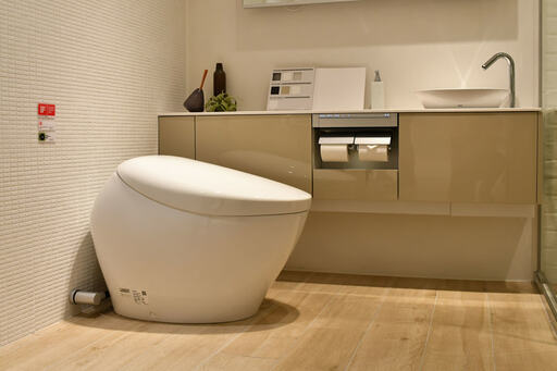 横向きトイレ風景