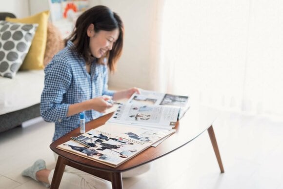 しまうときにコンパクト化する