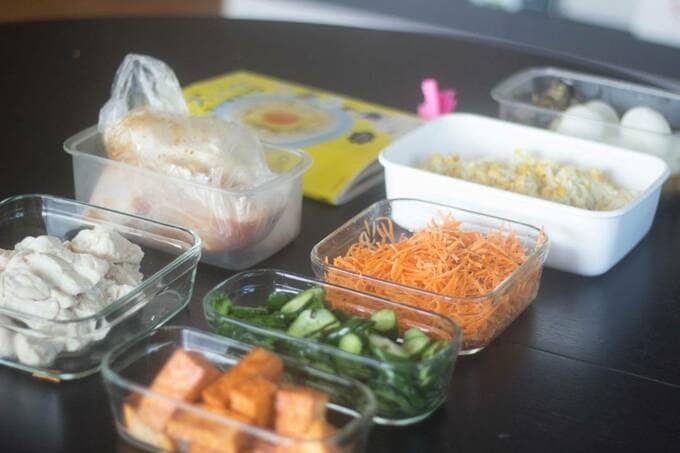 保存容器に野菜