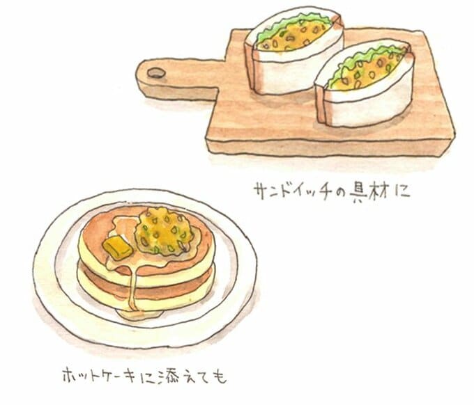 パンに挟んでサンドイッチやホットケーキにも合いますよ