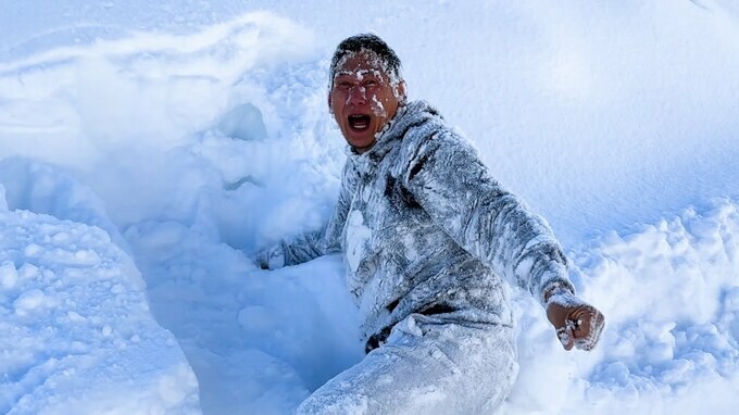 雪にうまるお父さん