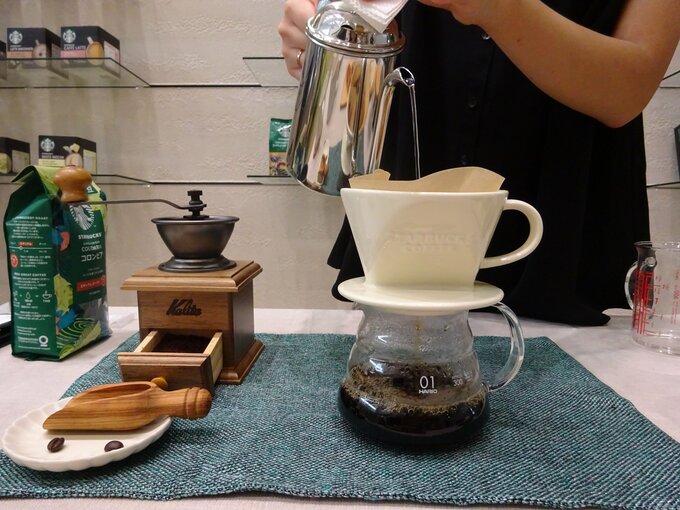 丁寧に淹れたコーヒー