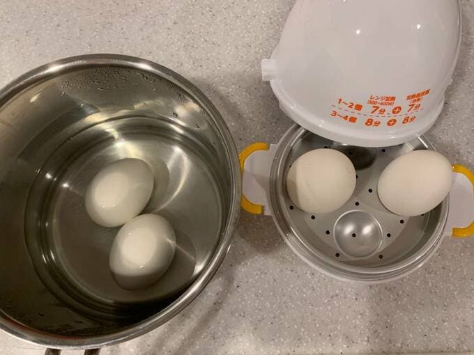 できあがったゆで卵