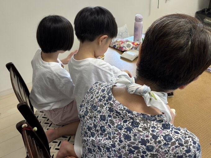 孫とあんみつを食べる時間
