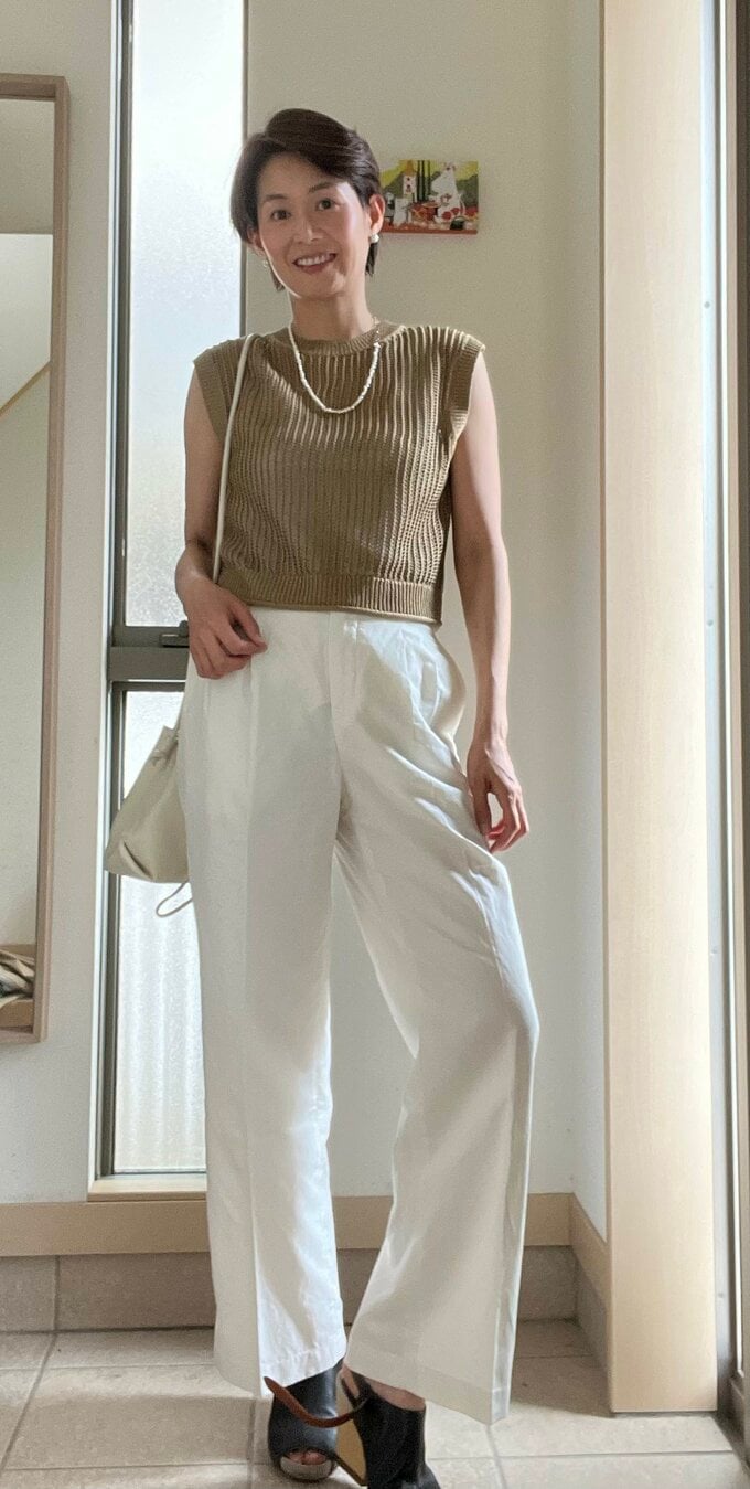 ワイドタックパンツ